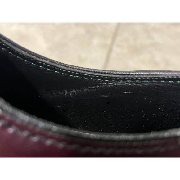 FLORSHEIM IMPERIAL Men's Leather Dress Shoes Blucher Brown Cordovan VTG USA 10D - Picture 14 of 15